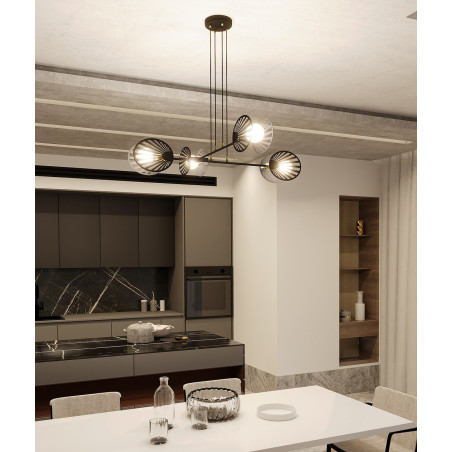 Lampa wisząca PLAYA 4 BLACK  1146/4 EMIBIG