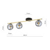 Lampa sufitowa  MONZA 3 BL GRAFIT 1250/3 EMIBIG