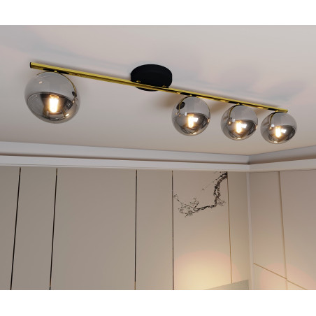 Lampa sufitowa  MONZA 4 BL GRAFIT 1250/4 EMIBIG