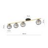 Lampa sufitowa  MONZA 4 BL GRAFIT 1250/4 EMIBIG