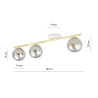 Lampa sufitowa  MONZA 3 WH GRAFIT 1251/3 EMIBIG
