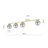 Lampa sufitowa  MONZA 4 WH GRAFIT 1251/4 EMIBIG