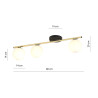 Lampa sufitowa  MONZA 3 BL OPAL 1252/3 EMIBIG
