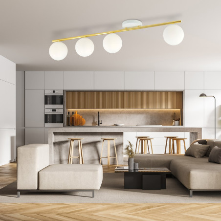 Lampa sufitowa  MONZA 4 WH OPAL 1253/4 EMIBIG