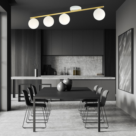 Lampa sufitowa  MONZA 4 WH OPAL 1253/4 EMIBIG