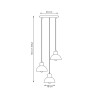 Lampa sufitowa SECO 3 BL PREM 1393/3PREM EMIBIG