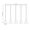 Lampa sufitowa SECO 5 BL 1393/5 EMIBIG
