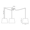 Lampa wisząca ASCOT 3 BEIGE 1423/3 EMIBIG