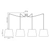 Lampa wisząca ASCOT 4 BEIGE 1423/4 EMIBIG