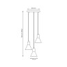 Lampa wisząca ROSA 3 BL PREM 1388/3PREM EMIBIG