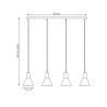 Lampa wisząca ROSA 4 BL 1388/4 EMIBIG