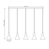 Lampa wisząca ROSA 5 BL 1388/5 EMIBIG