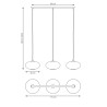 Lampa wisząca COCO 3 BL OPAL  1376/3 EMIBIG