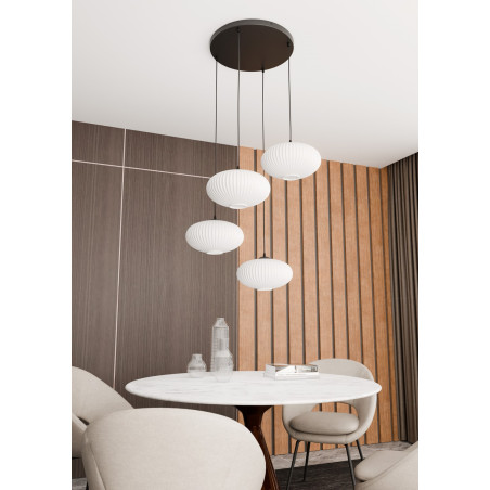 Lampa wisząca COCO 4 BL PREM  OPAL 1376/4PREM EMIBIG