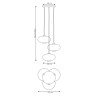 Lampa wisząca COCO 3 BL PREM  GRAFIT  1377/3PREM EMIBIG