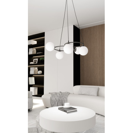 Lampa wisząca LIBRA 5 BL OPAL 1379/5 EMIBIG