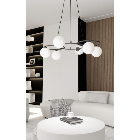 Lampa wisząca LIBRA 6 BL OPAL 1379/6 EMIBIG