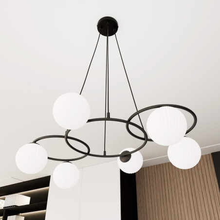 Lampa wisząca LIBRA 6 BL OPAL 1379/6 EMIBIG