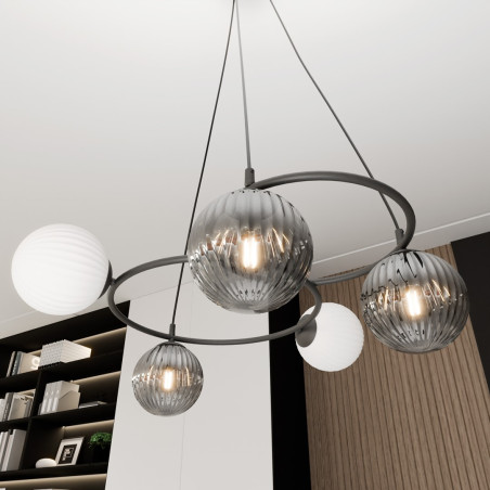 Lampa wisząca LIBRA 5 BL MIX 1381/5 EMIBIG