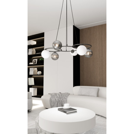 Lampa wisząca LIBRA 6 BL MIX 1382/6 EMIBIG