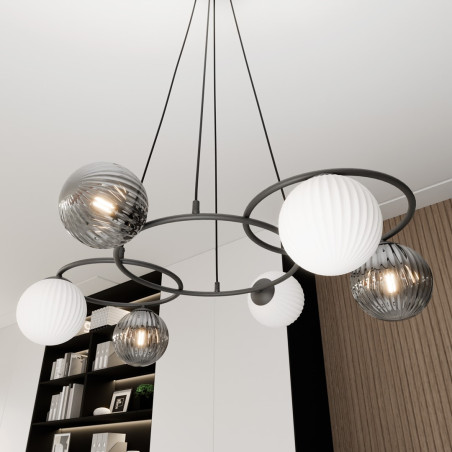 Lampa wisząca LIBRA 6 BL MIX 1382/6 EMIBIG