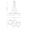 Lampa wisząca LIBRA 6 BL MIX 1382/6 EMIBIG