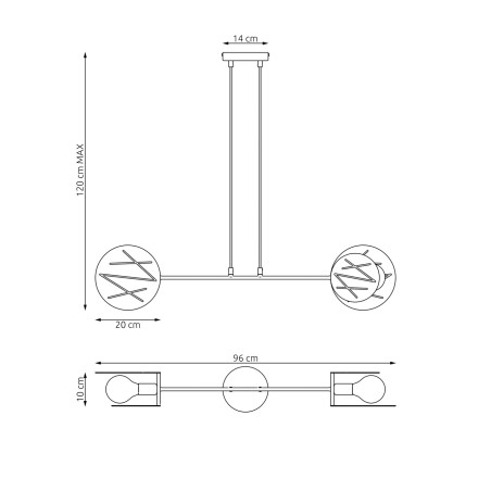 Lampa wisząca XOTIC 2 BL 1411/2 EMIBIG