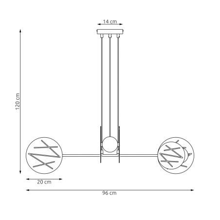 Lampa wisząca XOTIC 4 WH 1412/4 EMIBIG