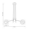 Lampa wisząca EUFORIA 4 BL 1413/4 EMIBIG