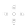 Lampa wisząca EUFORIA 4 BL 1413/4 EMIBIG