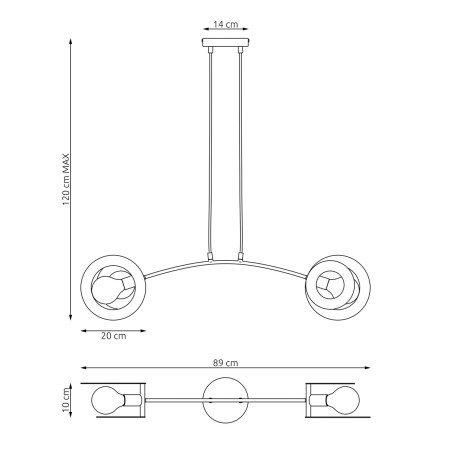 Lampa wisząca EUFORIA 2 WH 1414/2 EMIBIG