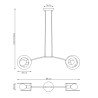 Lampa wisząca EUFORIA 2 WH 1414/2 EMIBIG