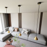 Lampa wisząca ELIT 1 BL GOLD 1329/1 EMIBIG