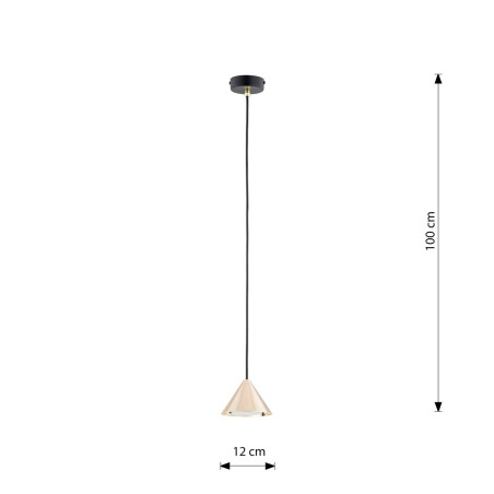 Lampa wisząca ELIT 1 BL GOLD 1329/1 EMIBIG
