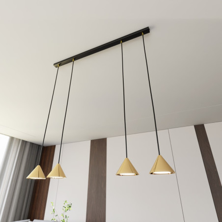Lampa wisząca ELIT 4 BL GOLD 1329/4 EMIBIG