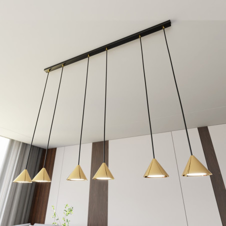 Lampa wisząca ELIT 6 BL GOLD 1329/6 EMIBIG