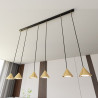Lampa wisząca ELIT 6 BL GOLD 1329/6 EMIBIG