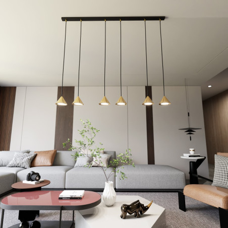 Lampa wisząca ELIT 6 BL GOLD 1329/6 EMIBIG
