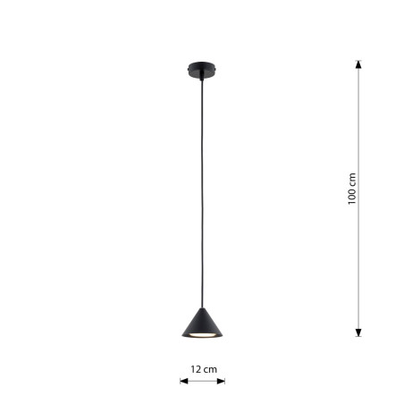 Lampa wisząca ELIT 1 BLACK 1330/1 EMIBIG