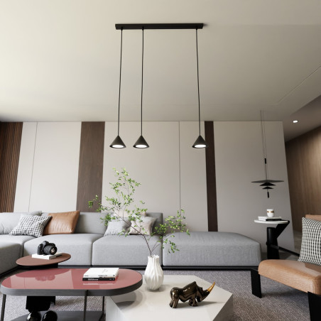 Lampa wisząca ELIT 3 BLACK 1330/3 EMIBIG