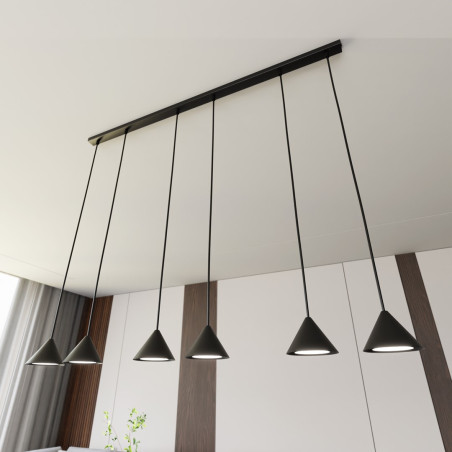 Lampa wisząca ELIT 6 BLACK 1330/6 EMIBIG