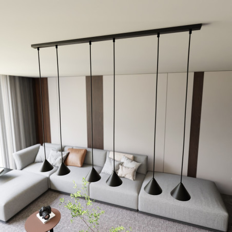 Lampa wisząca ELIT 6 BLACK 1330/6 EMIBIG