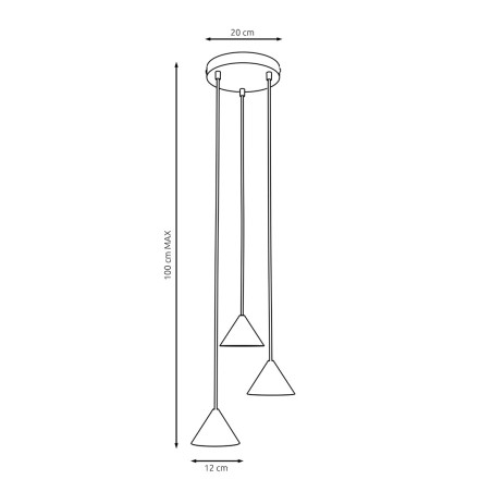 Lampa wisząca ELIT 3 PREMIUM BLACK 1330/3PREM EMIBIG