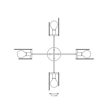 Lampa wisząca SKIVA 4 BL 1409/4 EMIBIG