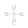 Lampa wisząca SKIVA 4 BL 1409/4 EMIBIG