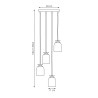 Lampa wisząca TARGET 4 BL PREM 1400/4PREM EMIBIG