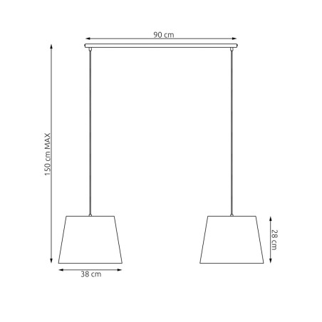 Lampa wisząca EPOCA 2 BEIGE 1404/2 EMIBIG