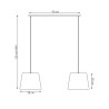 Lampa wisząca EPOCA 2 BEIGE 1404/2 EMIBIG