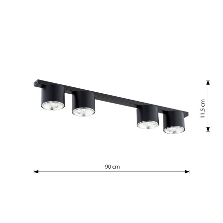 Lampa sufitowa NANO 4 BLACK 1310/4 EMIBIG