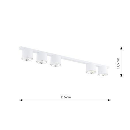 Lampa sufitowa NANO 5 WHITE 1311/5 EMIBIG
